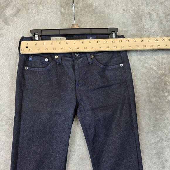 AG Adriano Goldschmied Jeans Womens 26R Blue Coated Stevie Ankle Slim Straight - Picture 4 of 15